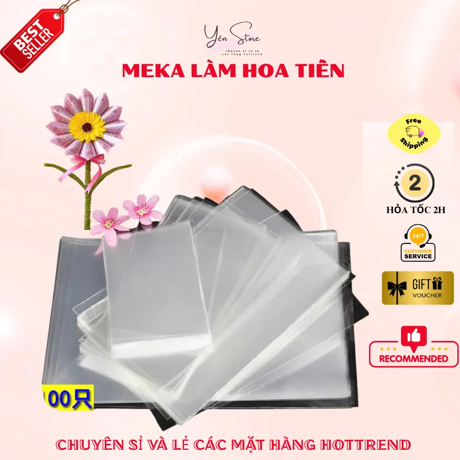 Miêng MiCa Trong Suôt Dùng Làm Hoa Kẹp Tiền Kích Thước 8x14cm, Hàng Dày,Siêu Đẹp- Yenstorediy